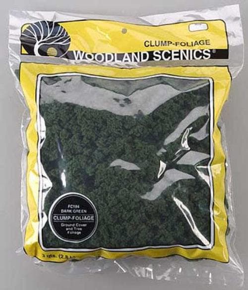 Woodland Scenics FC184 N/HO Clump Foliage Dark Green Train Scenery for fpv drones