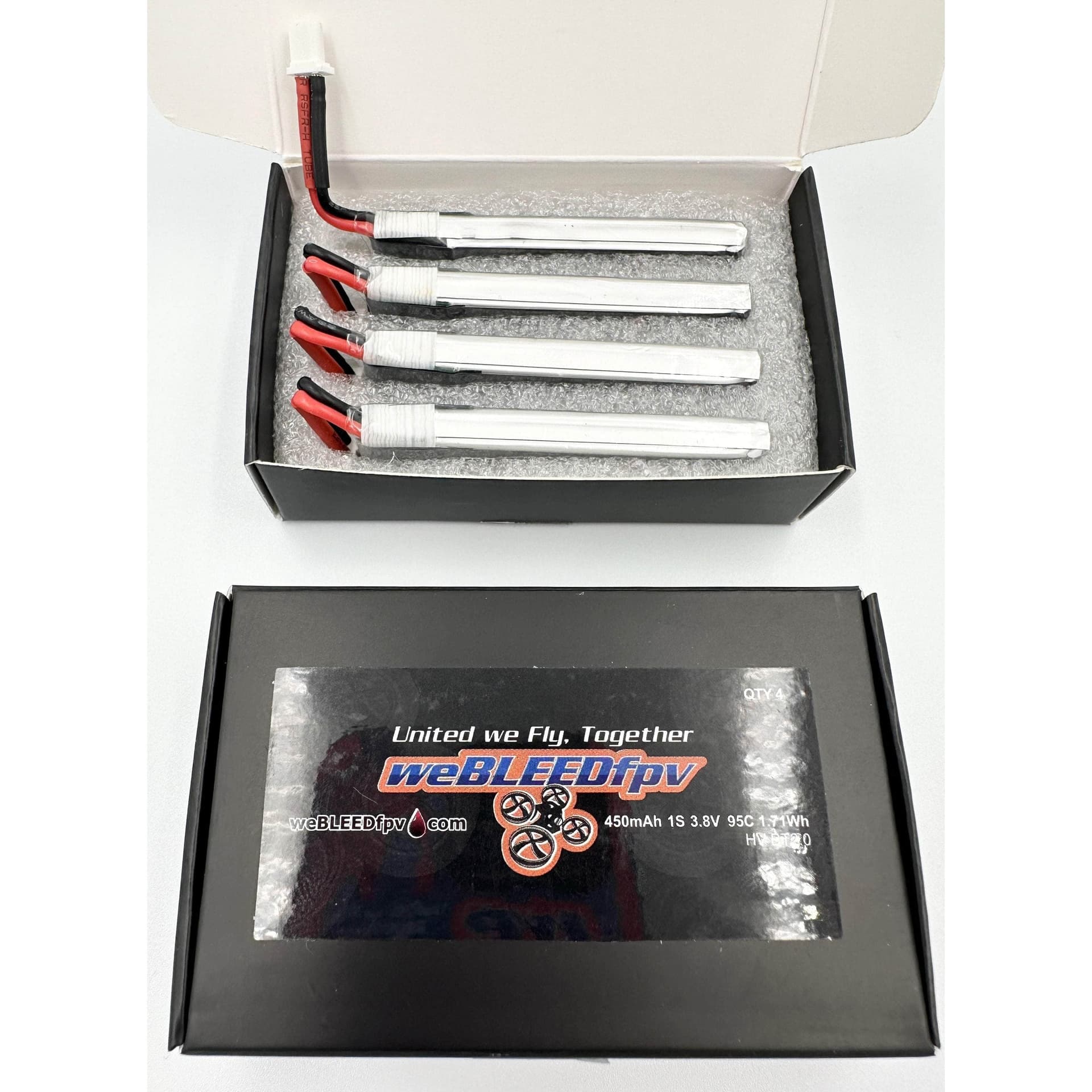 weBLEEDfpv 450mAh 1S BT2.0  LiPo Batteries for fpv drones 3