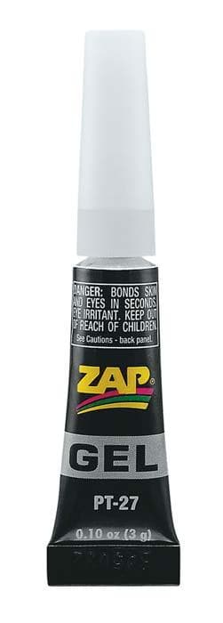 Zap PT27 Adhesives Tube Gel CA Glue .11 oz for fpv drones