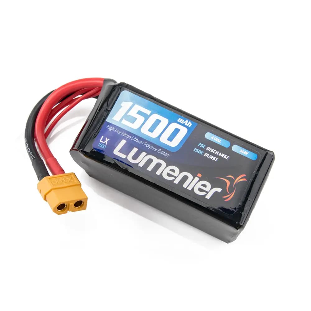 Lumenier 1500mAh 4s 75c Lipo Battery - 14.8 Volt (4 Cell) for fpv drones