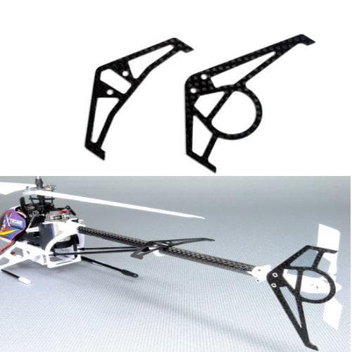 Xtreme ESL016 Graphite tail fins-BLACK options for Xtreme tail boom Lama v3 for fpv drones