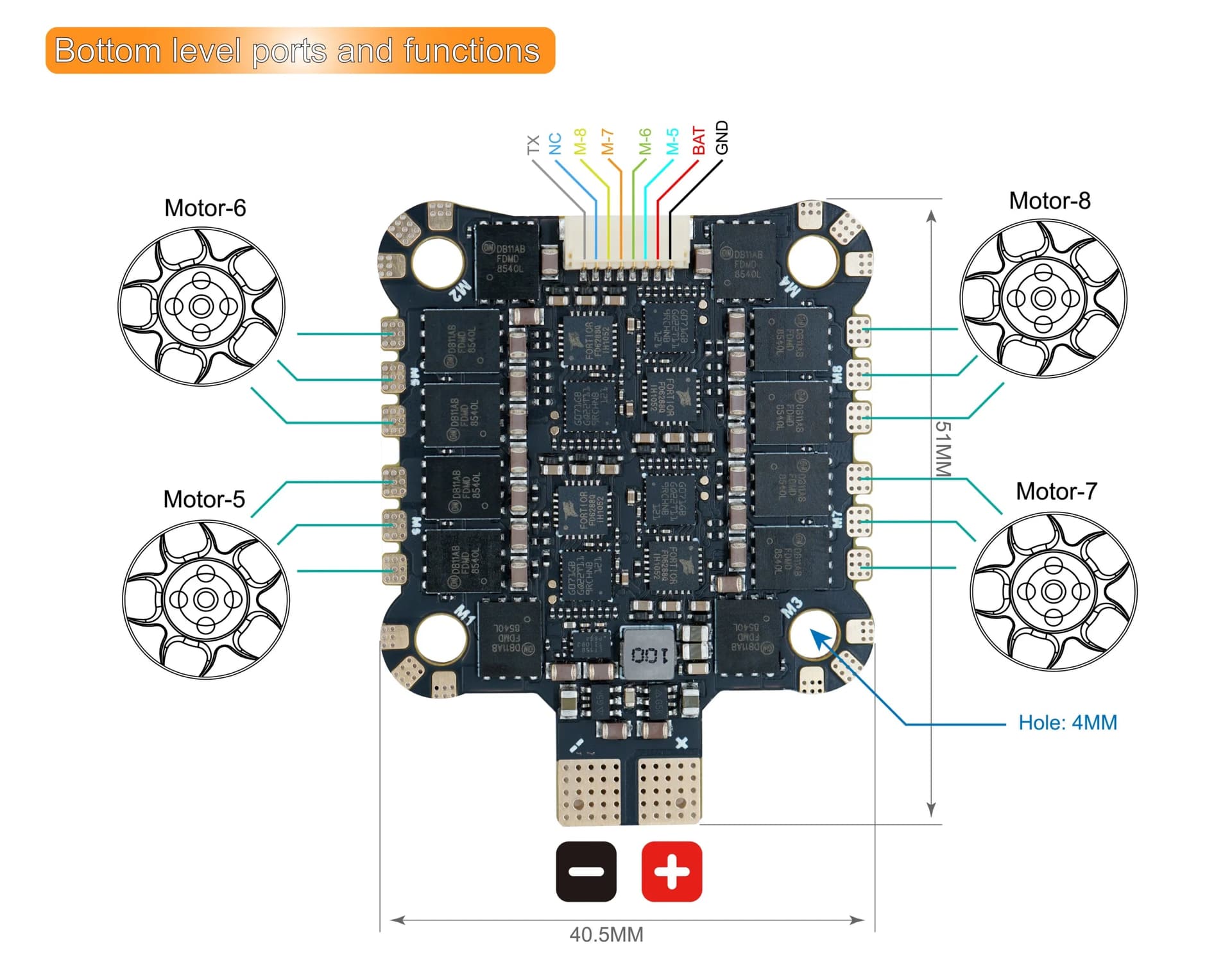 NeutronRC X-CLASS  50A 8in1 for fpv drones 4