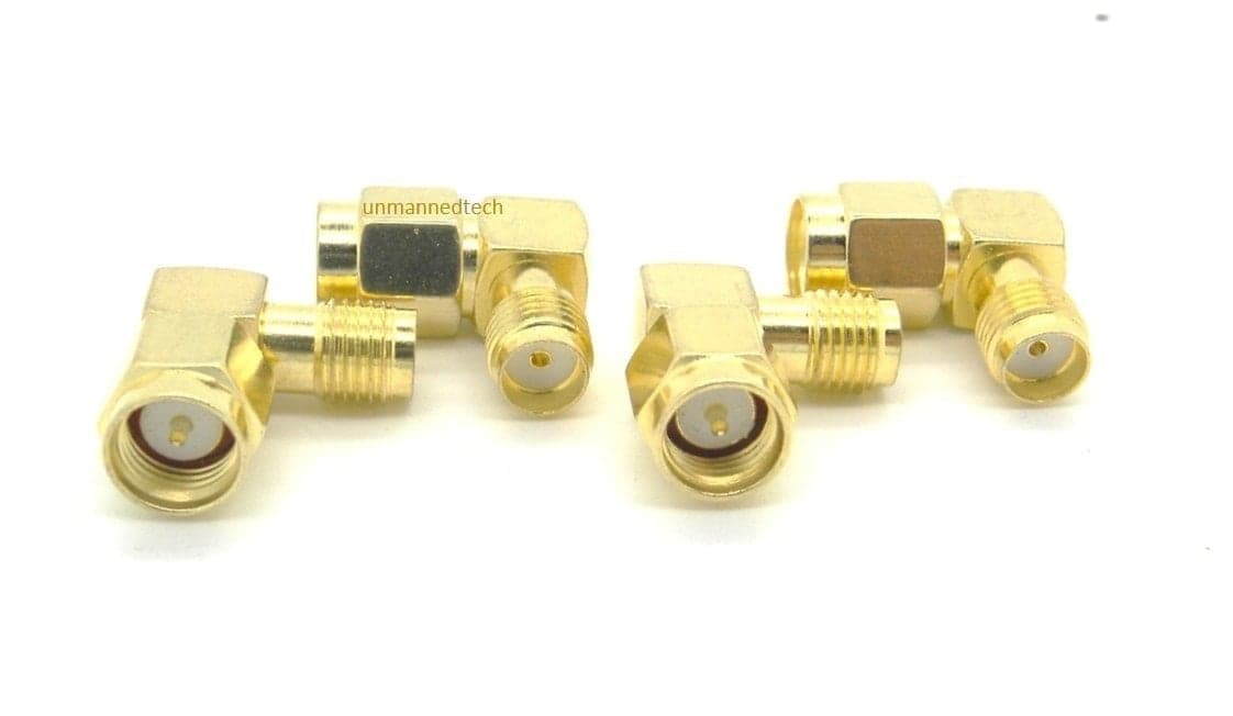 90 degree SMA female to male plug adapter (Pack of 4) for fpv drones 1