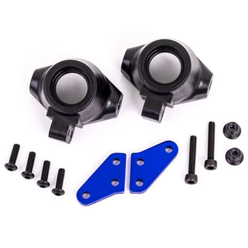 Traxxas 9637X Aluminum Left & Right Steering Blocks Arms Blue : Sledge for fpv drones