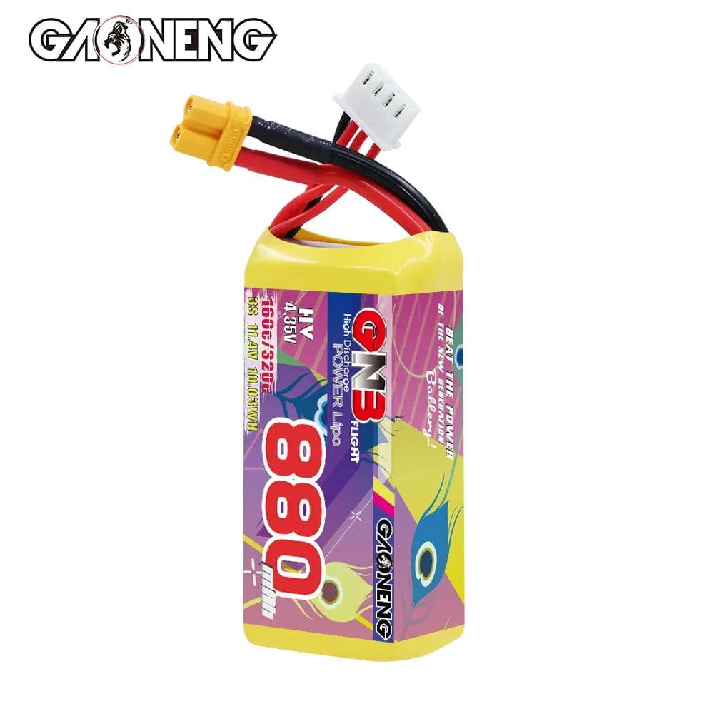 Gaoneng GNB 3S 11.4V 880mAh 160C HV Lipo Battery - XT30 for fpv drones 2