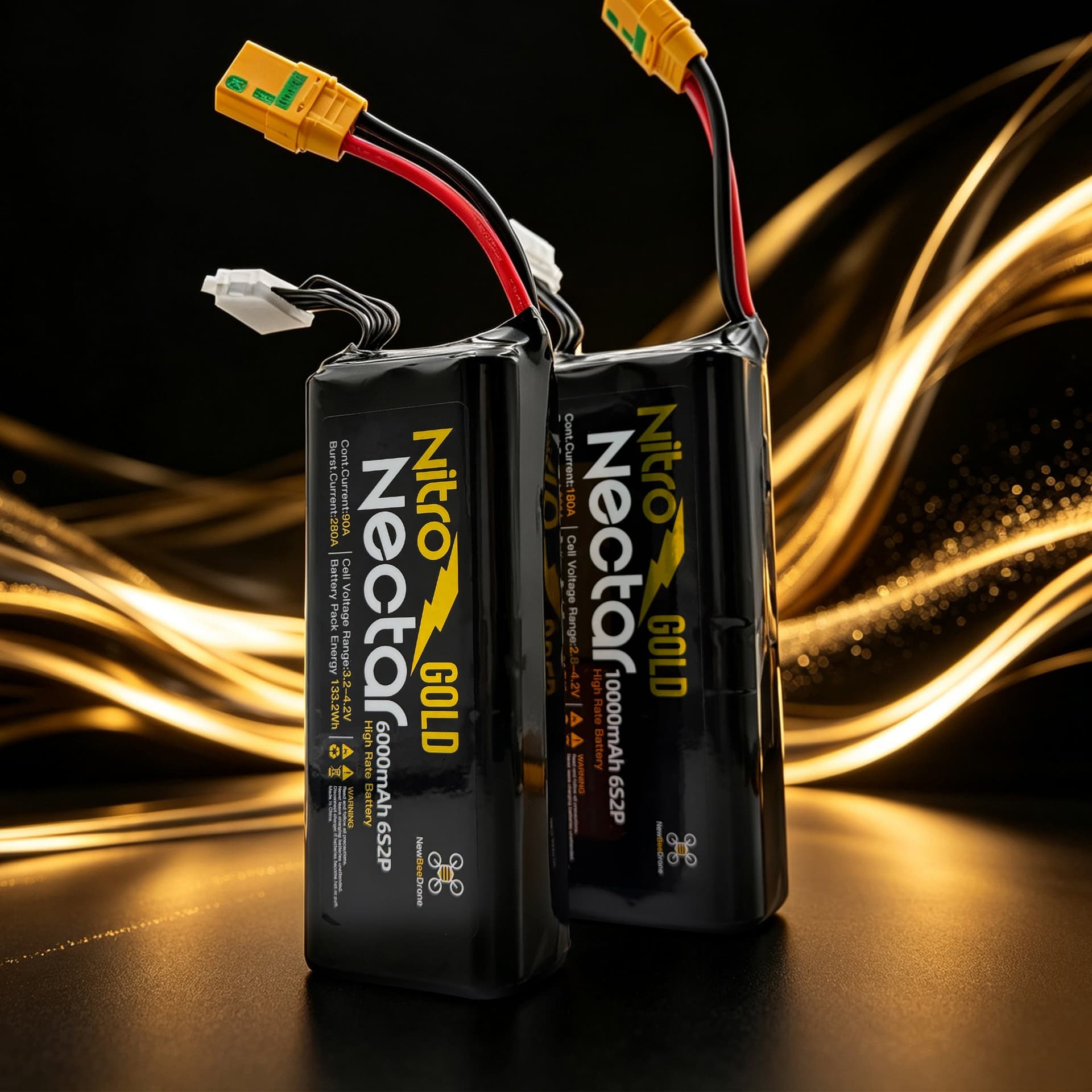 NewBeeDrone Nitro Nectar GOLD JP30 18650 6000mAh 6S2P High Rate Battery for fpv drones 6