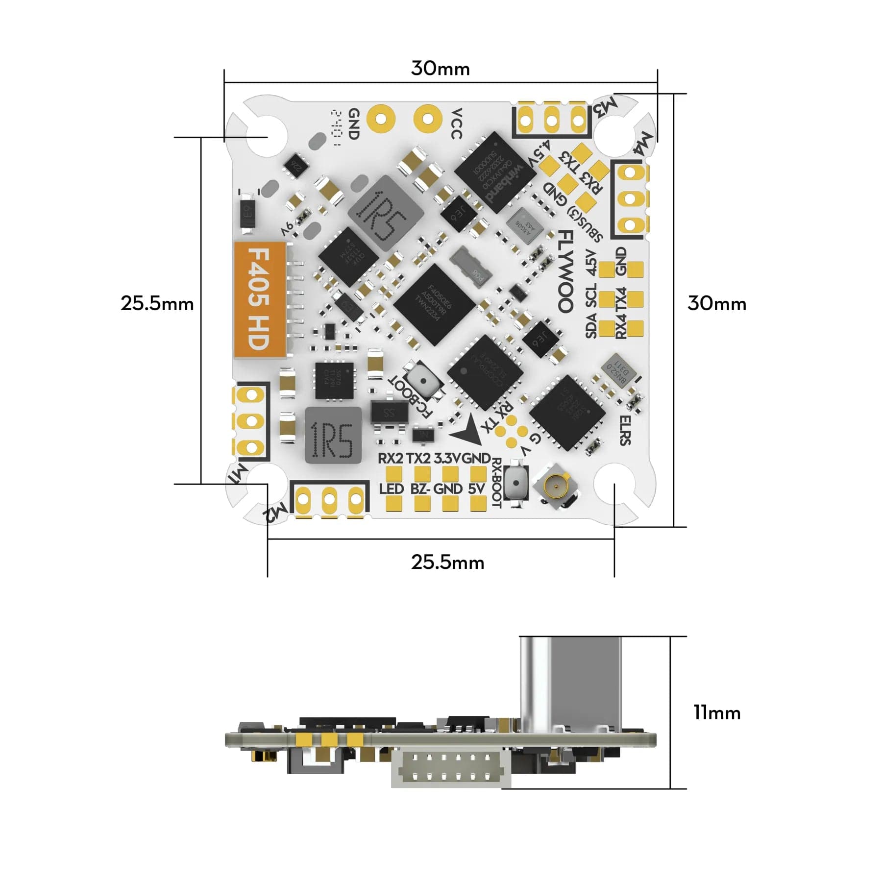 GOKU F405 HD 1-2S 12A ELRS 2.4g AIO V2 (ICM42688) for fpv drones 2