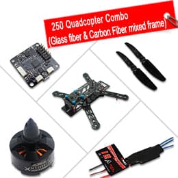 EMAX 250 Quadcopter Combo (Glass fiber & Carbon Fiber mixed frame)