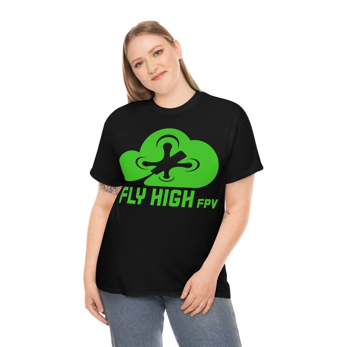 Fly High FPVTee - Green Logo for fpv drones 48