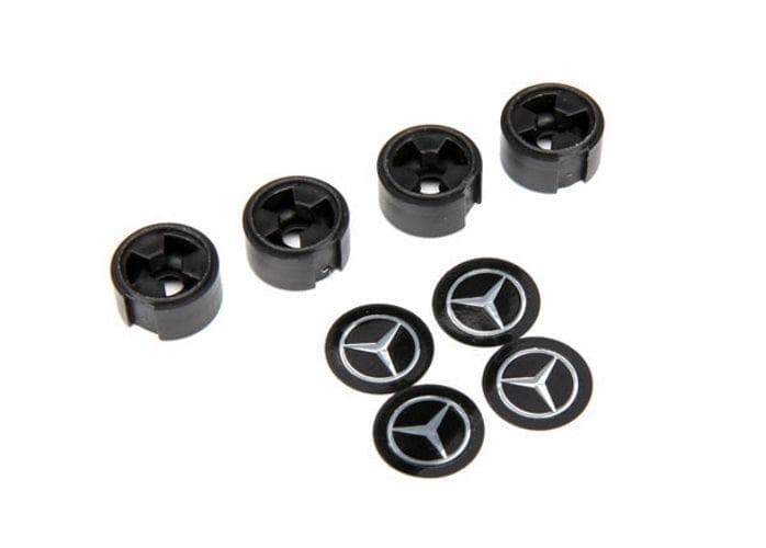 Traxxas Center caps Mercedes-Benz G 500 4x4 wheel (black) (Requires #8255A) for fpv drones