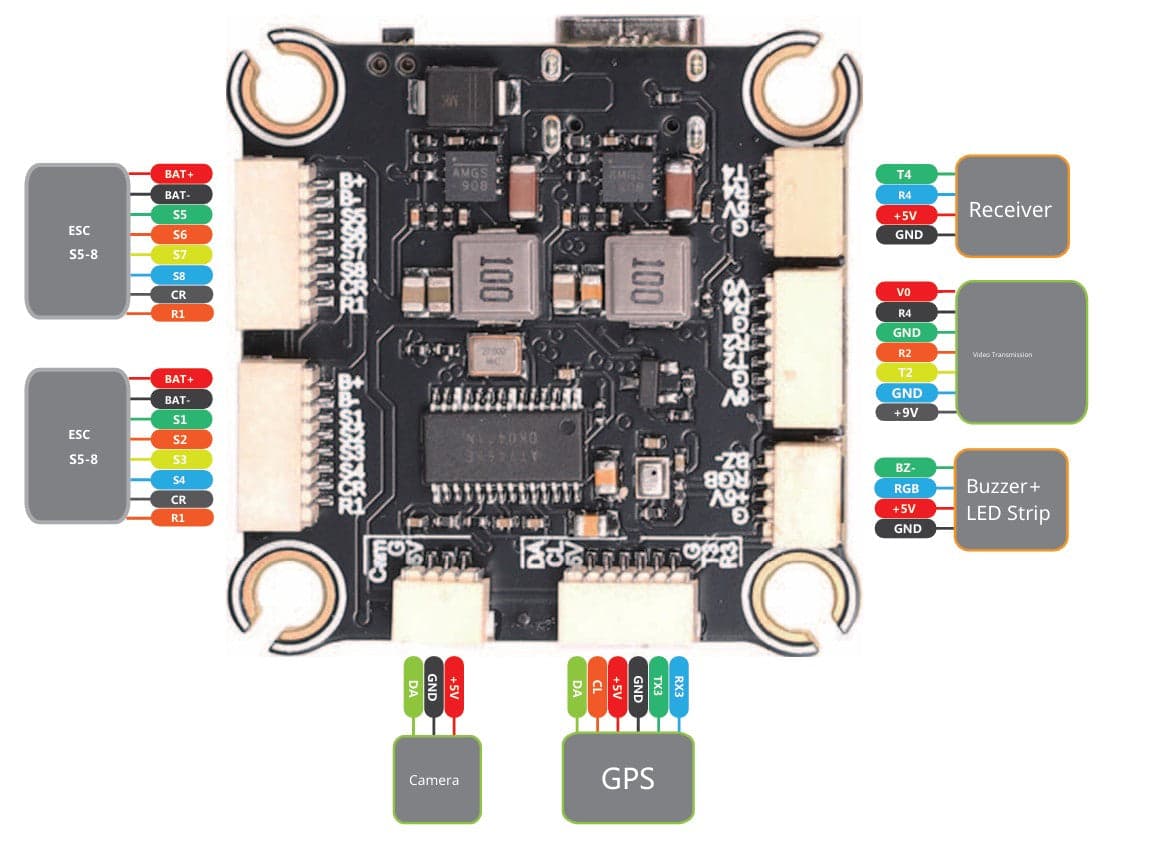Betaflight F722 Flight Control System 3-8S for fpv drones 2