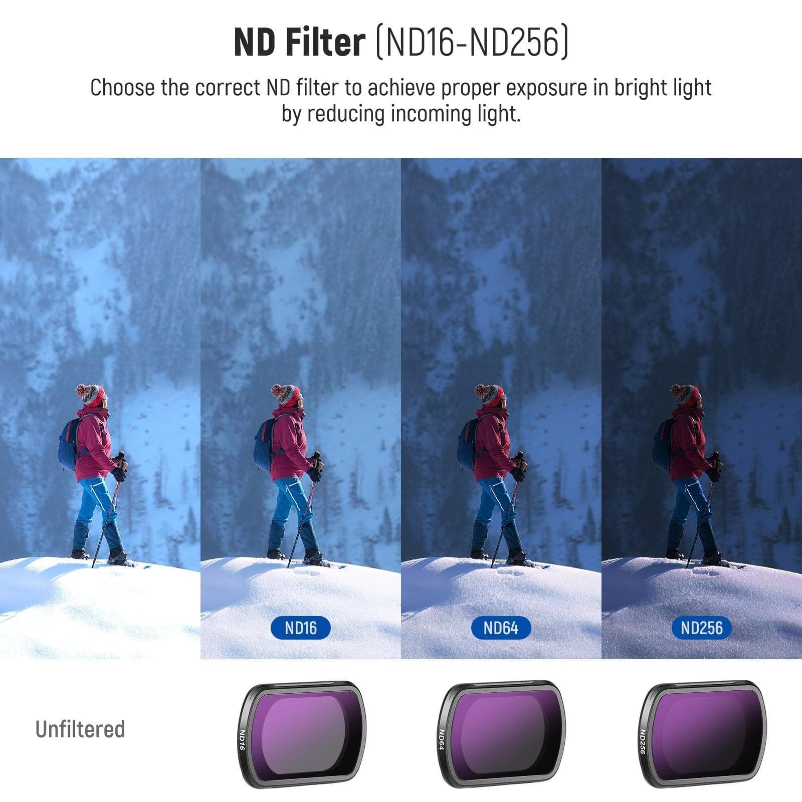 Magnetic ND Filter Set for DJI OSMO Pocket 3 (4pcs) for fpv drones 4