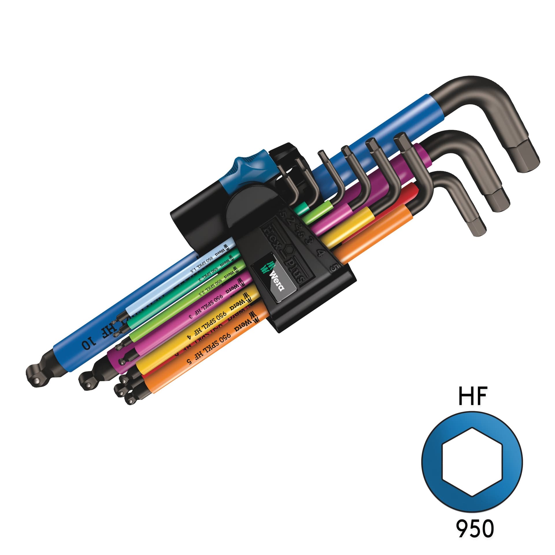 Wera 950/9 Hex-Plus Multicolor HF 1 Hex-Plus HF Black Laser Metric 1 L-Key Set with Holding Function 9 Pieces, 9 Pieces, 4013288188403 for fpv drones