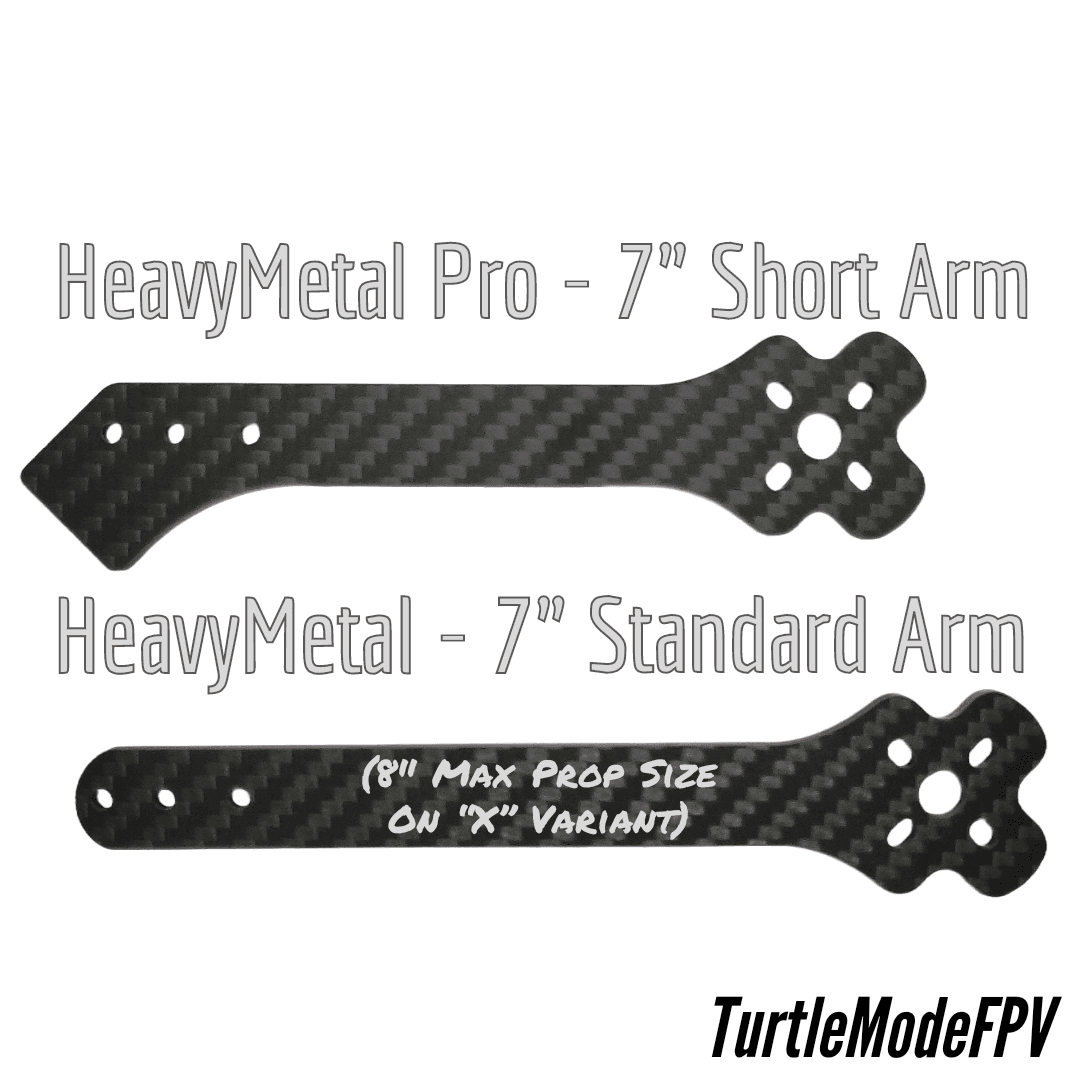 HeavyMetal Pro - 7" Short Arms (Street League Approved) for fpv drones 1