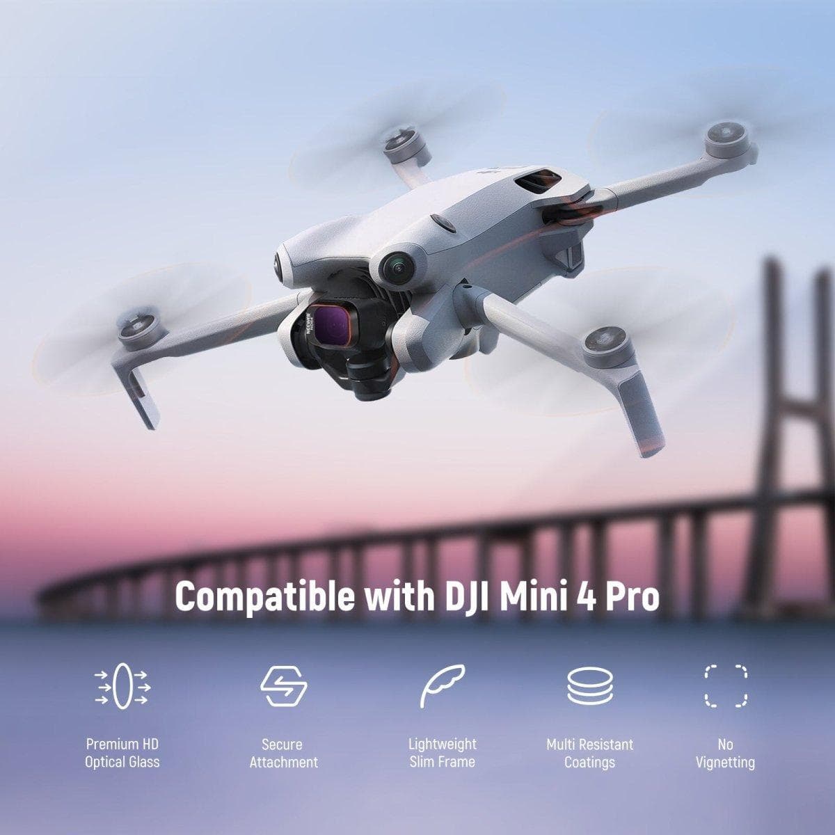 ND & CPL Filters Set for DJI Mini 4 Pro (4 Pack) for fpv drones 1