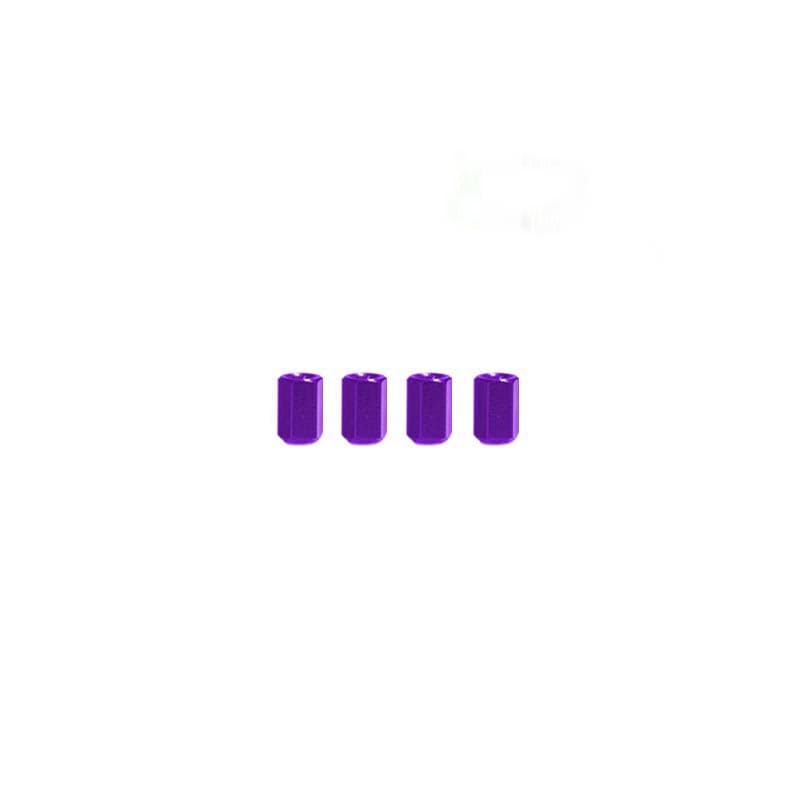 M3 Aluminium Standoffs (4 stuks) - HEX - 10mm - PAARS for fpv drones