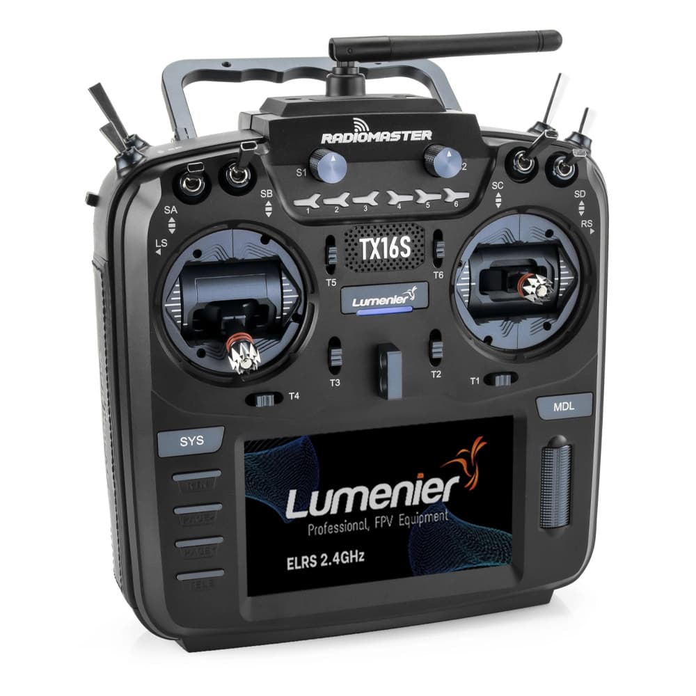 RadioMaster TX16S MKII MAX PRO Radio Transmitter w/ AG01 Gimbals - Lumenier Edition - ELRS 2.4GHz - 8.25 - Black for fpv drones 2