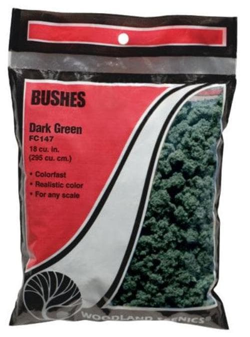 Woodland Scenics FC147 Bushes Clump Foliage Dark Green Bag Train Scenery for fpv drones