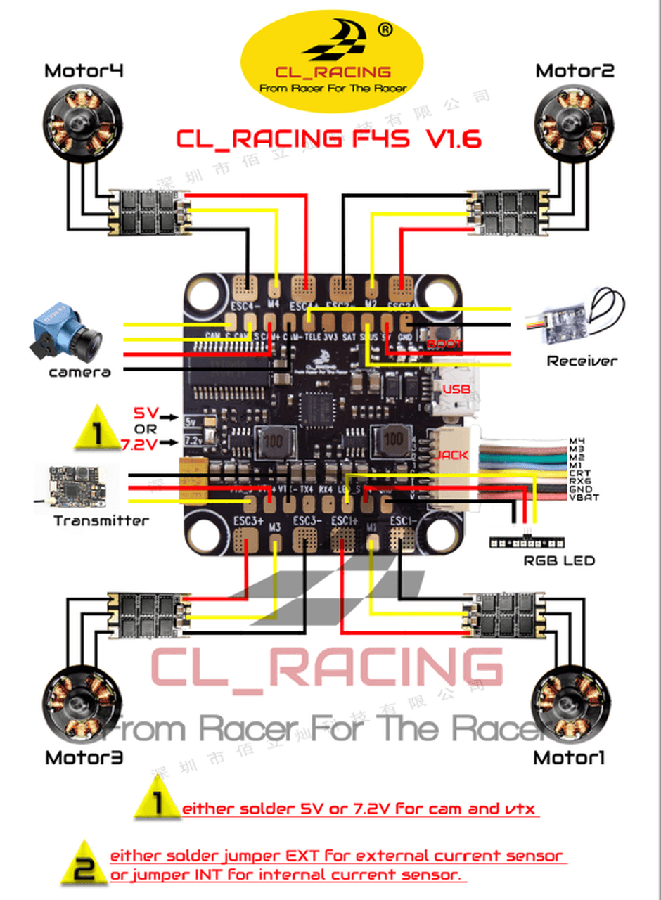 CL Racing F4S Flight Controller PDB OSD AIO V1.6 - 30x30mm for fpv drones 3