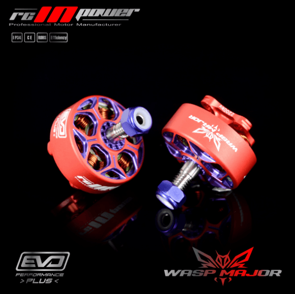 Rcinpower Wasp Major EVO Plus (22.6-7.2) 2200KV Red &Purple for fpv drones 2