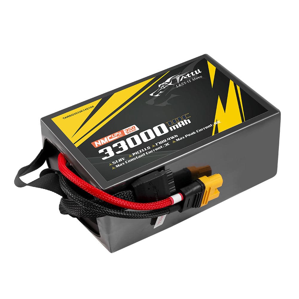 Tattu Semi-solid State 350Wh/kg 33000mAh 10C 51.8V 14S1P Lipo Battery Pack with AS150U-F plug for fpv drones 2