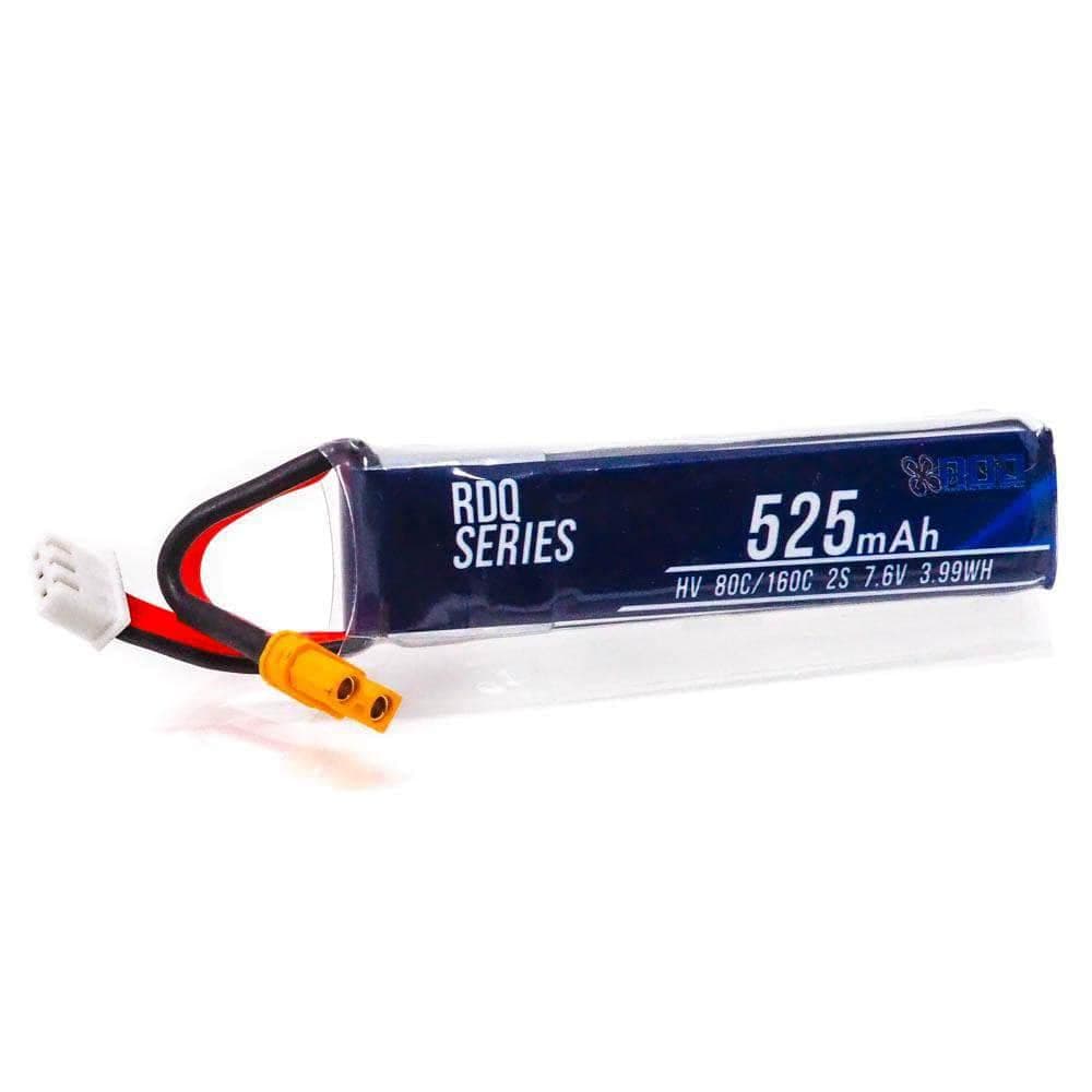 RDQ Series 7.6V 2S 525mAh 80C LiHV Micro Battery - XT30 for fpv drones