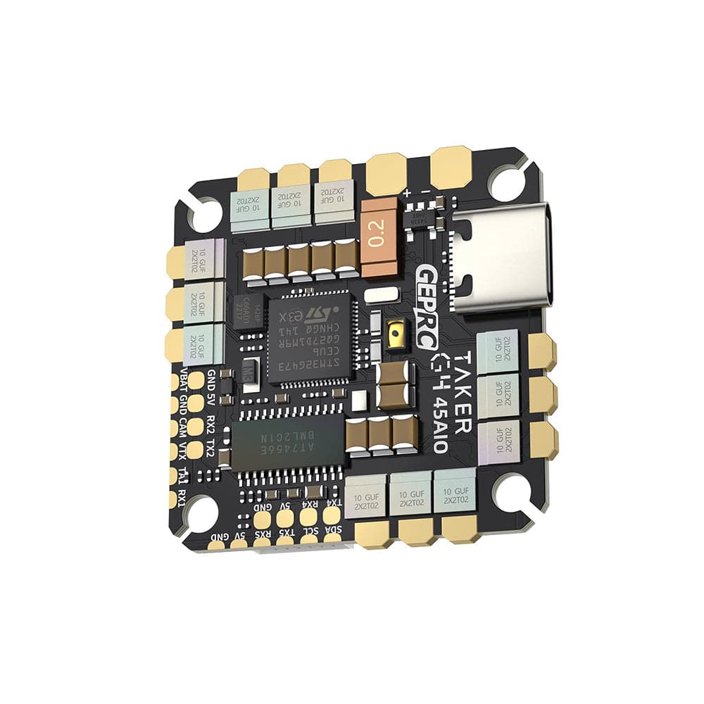 GEPRC TAKER G4 45A AIO Flight Controller and 2-6S 45A ESC - 25x25mm for fpv drones 1