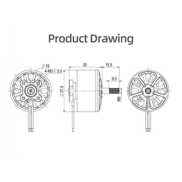 GEPRC EM3115 900Kv Motor for drones for fpv drones 7