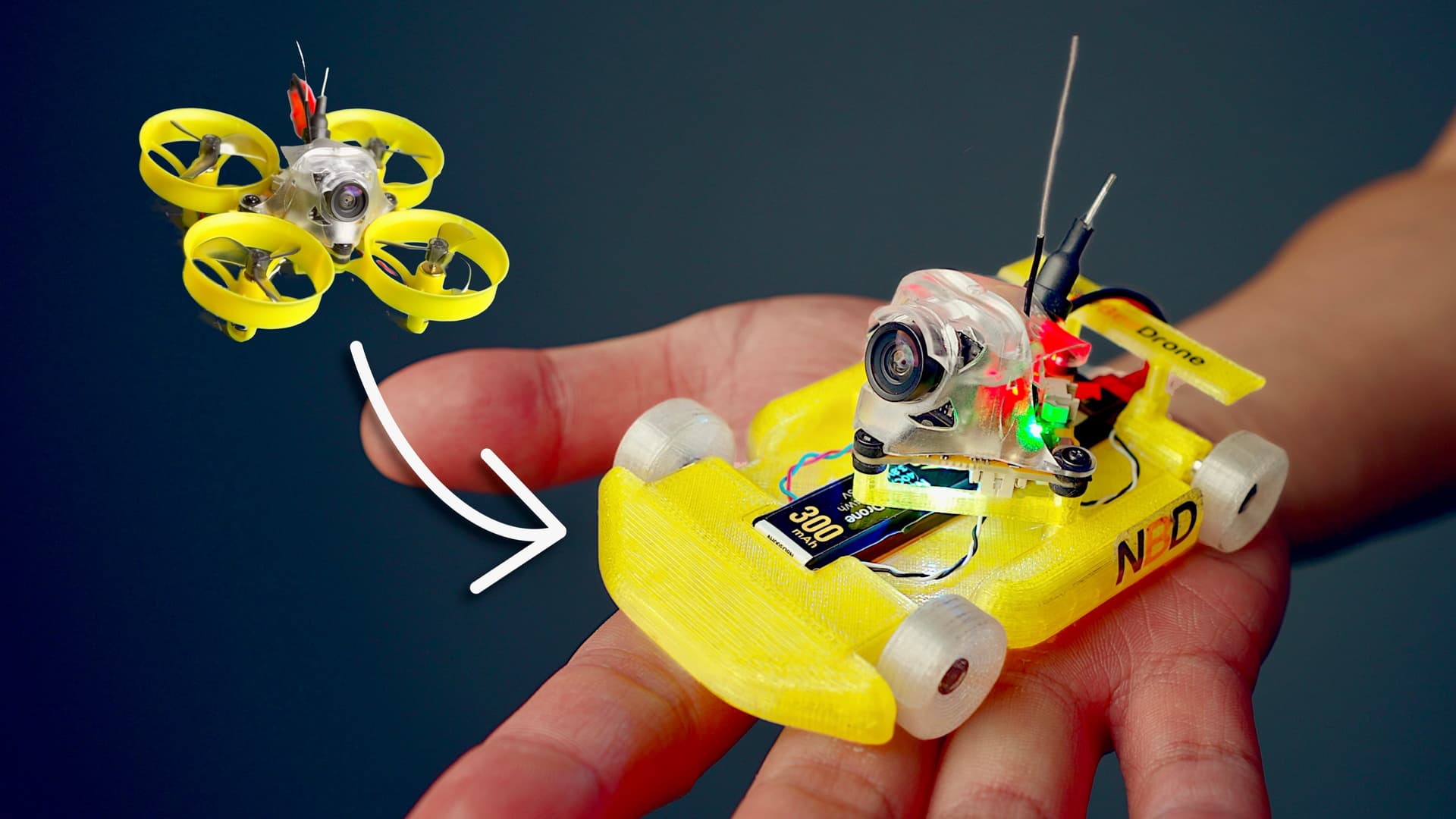 BeeKart AcroBee65 Brushed Car Conversion Kit (3D Printing Files Only) for fpv drones 3