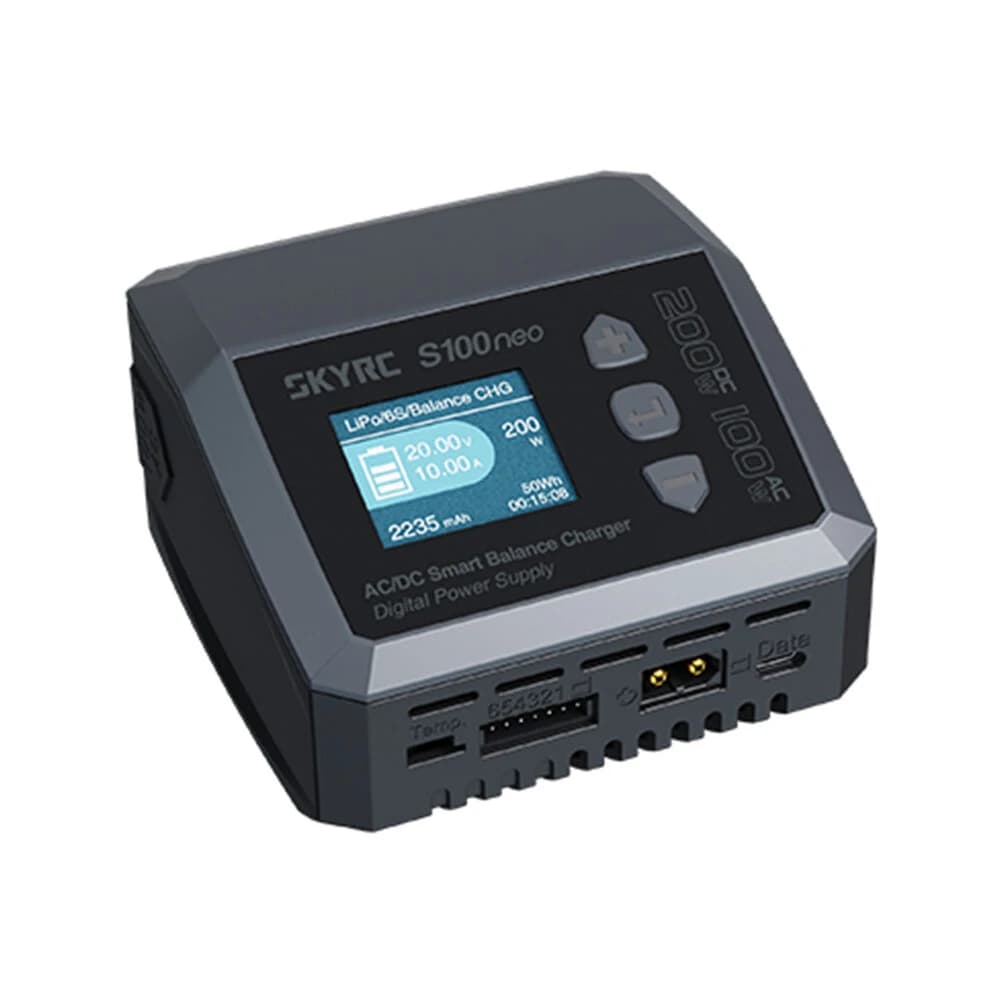 SKYRC S100neo AC100W/DC200WDual Channel Lipo Charger for fpv drones 4