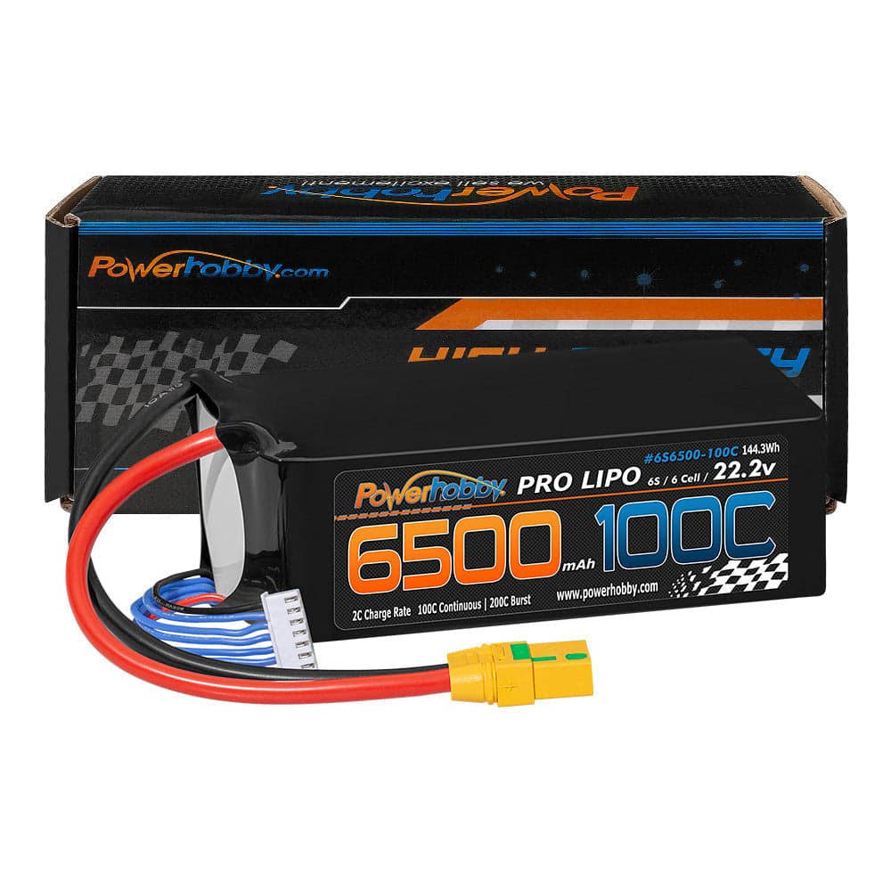 Powerhobby 6S 22.2V 6500mah 100c Lipo Battery w XT90 Plug for fpv drones 3