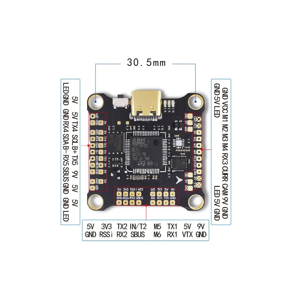 HAKRC F4530D 3-6S HD Flight Controller for DJI - 2.5 for fpv drones 5