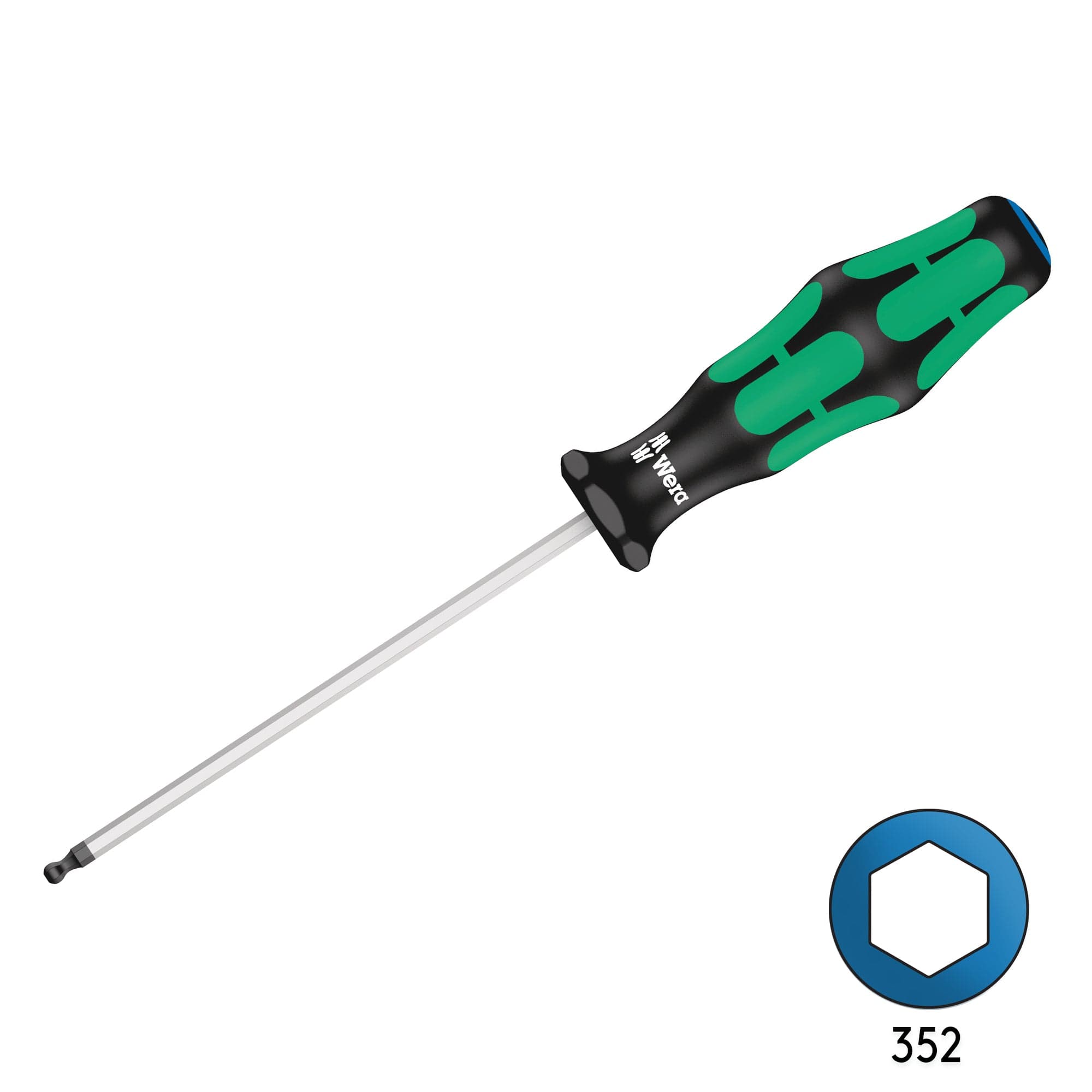 Wera 352 2.5mm x 100mm Ball End Hex Screw Driver 05138070001 for fpv drones