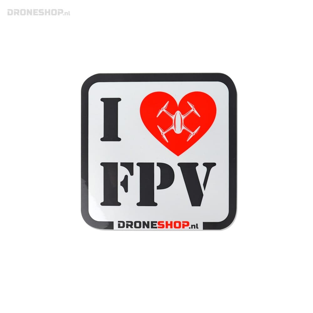 Droneshop.nl - I Love FPV Sticker for fpv drones
