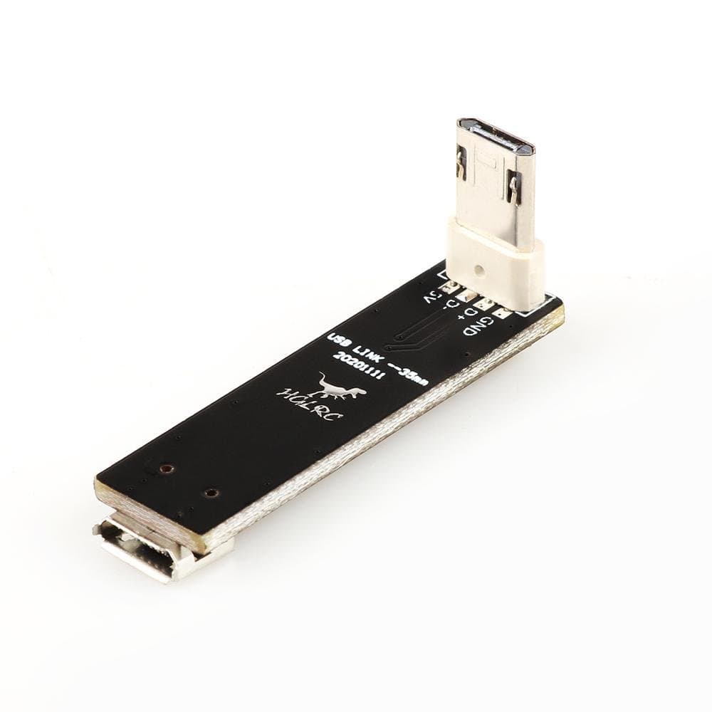 HGLRC 90 Degree L-Shaped Right Angle Micro USB Transfer Extension Board Male to Female for RC Drone（3 pcs a pack） for fpv drones 2