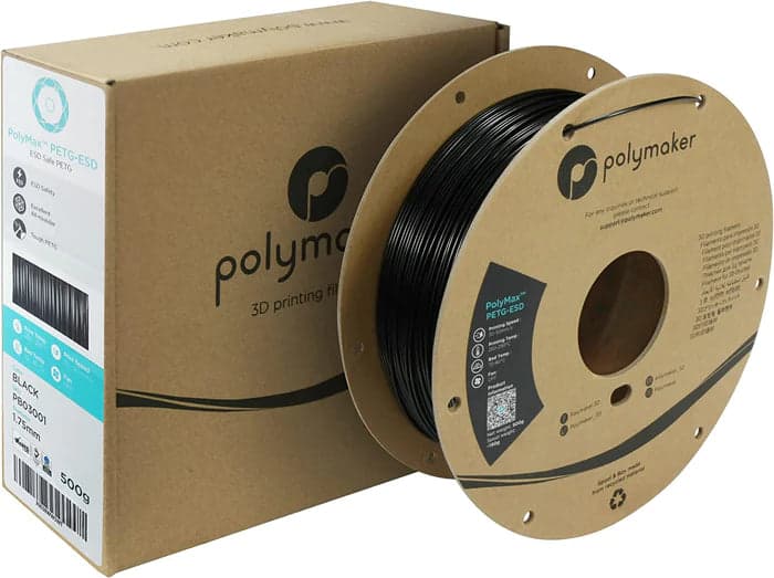 Polymaker PolyMax PETG-ESD 3D Printing Filament (1.75mm) 500g for fpv drones 1