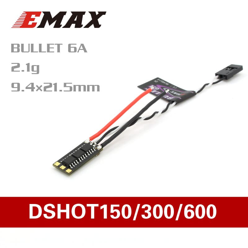 EMAX D-SHOT Bullet Series 6A 2S BLHELI_S ESC 2.1g Support Onshot42 Multishot for fpv drones 5