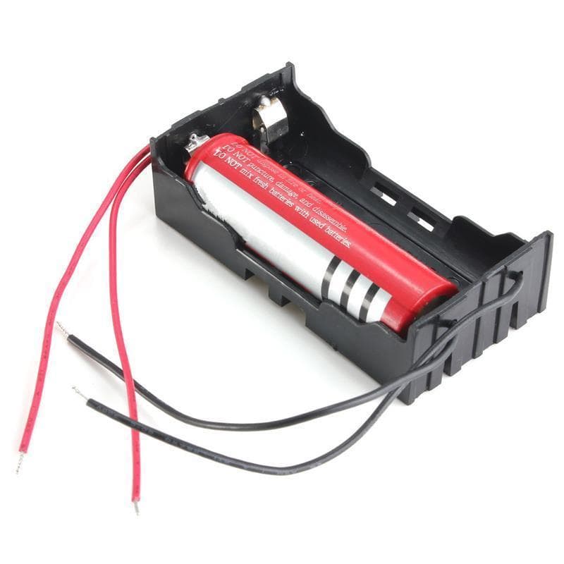18650 Battery Charger Case with 4 wires Leads for 2x 18650 battery for fpv drones