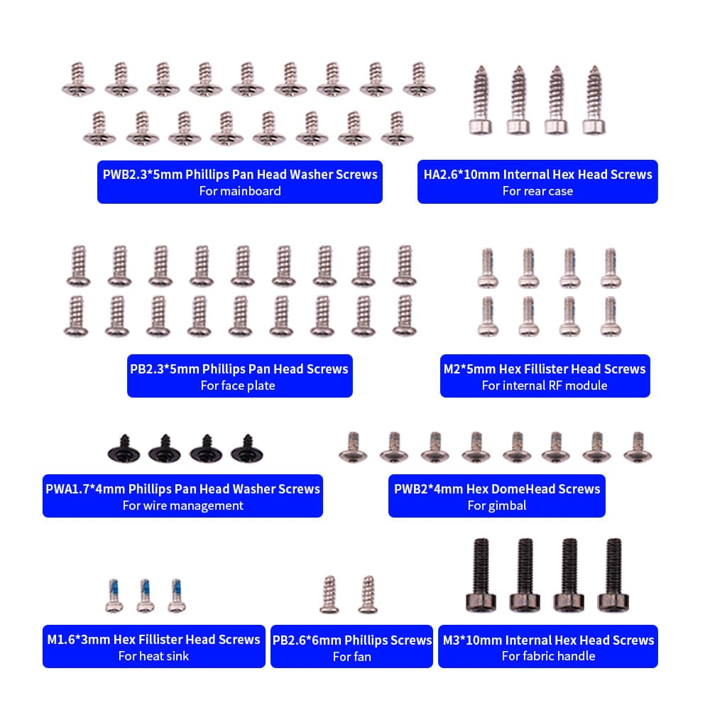 RadioMaster GX12 Radio Screw Set