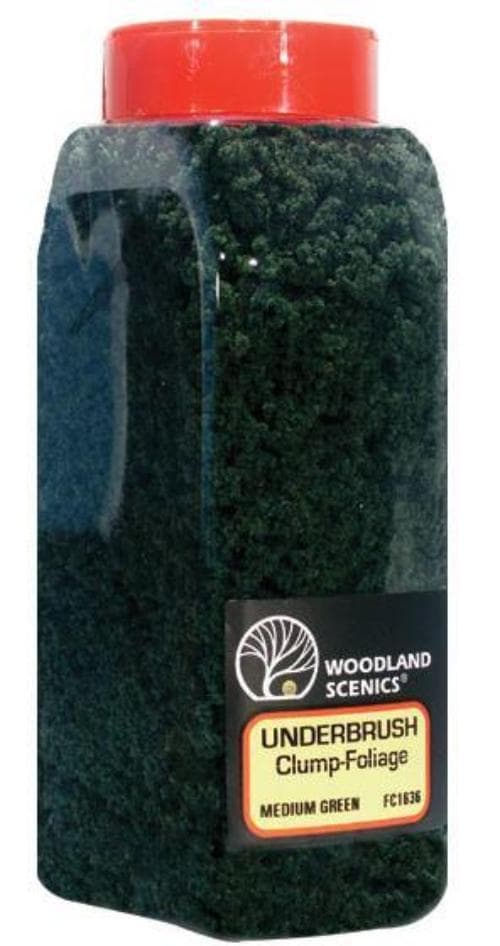 Woodland Scenics FC1636 N/HO Underbrush Shaker medium Green 32 oz Train Scenery for fpv drones