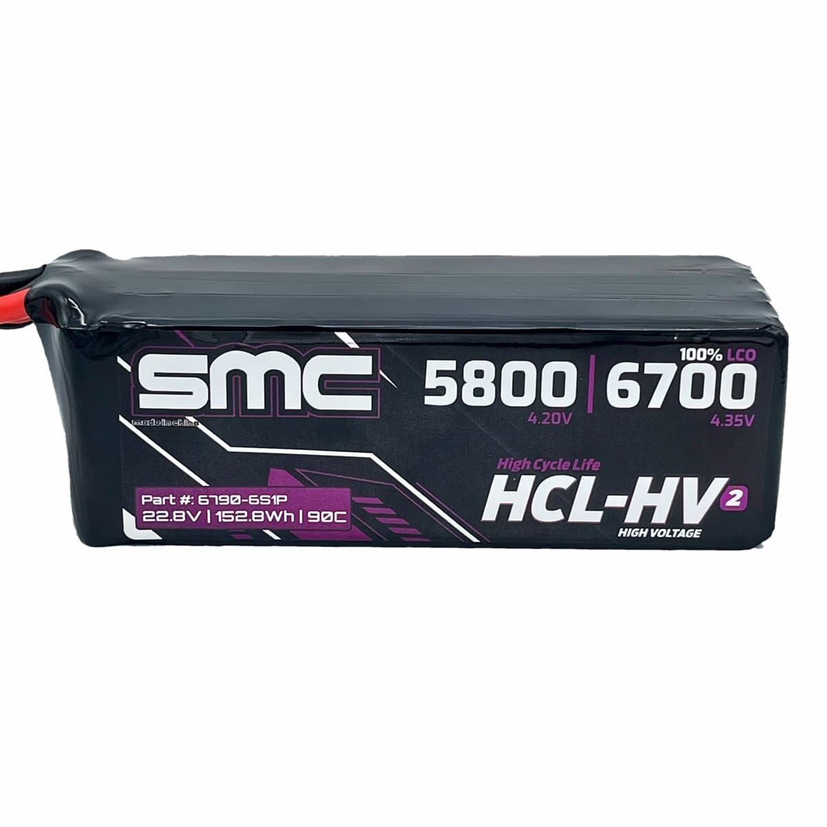 SMC HCL-HV2 Flight Lipo Battery 22.8V/6S-6700mAh-90C XT90 for fpv drones