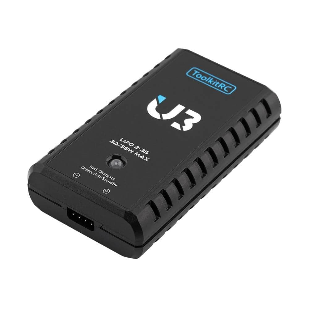 ToolkitRC U3 V2 3A 38W 2-3S USB-C Balance LiPo Charger for fpv drones