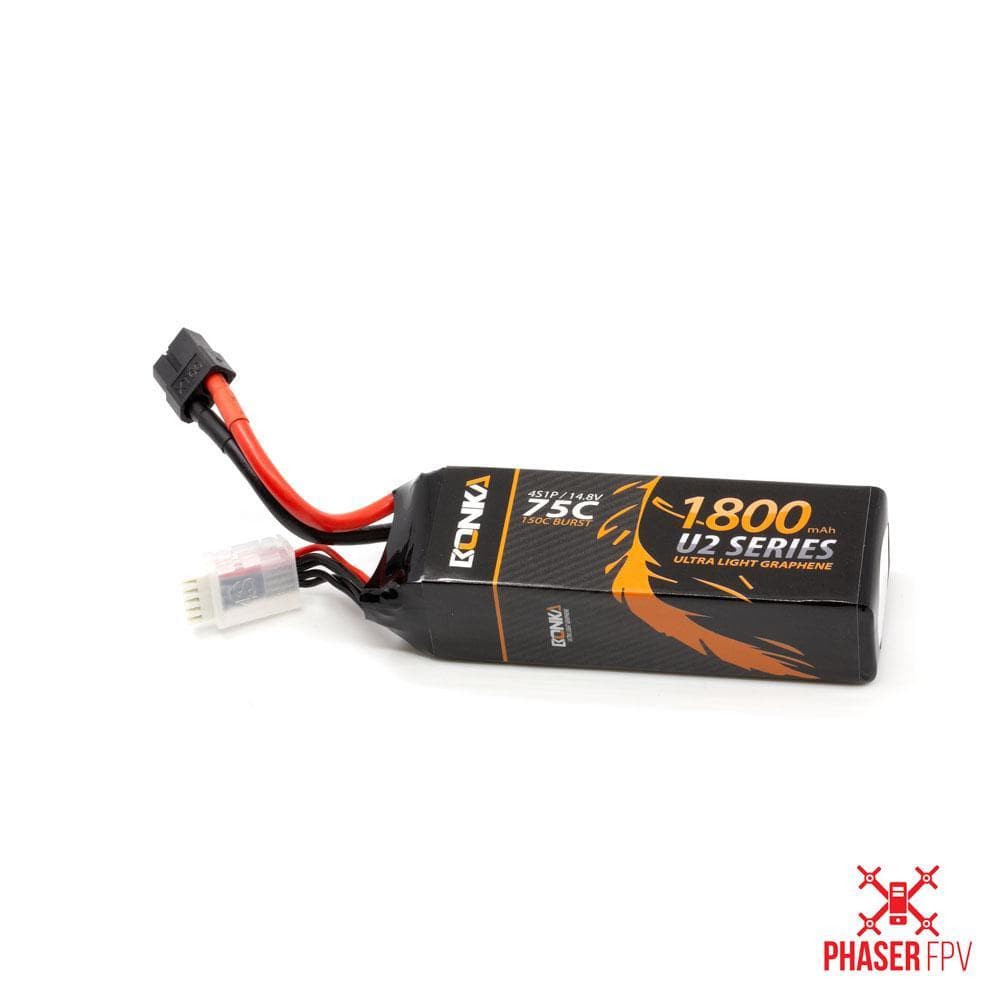 Bonka 1800mAh 75c 4s XT60 Lipo Battery BKU2-1800/75-4S/GR [DG] for fpv drones