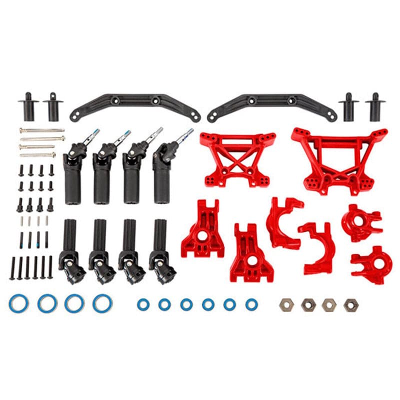 Traxxas 9080R Outer Driveline/Suspension Upgrade Kit Extreme Heavy Duty - Red for fpv drones