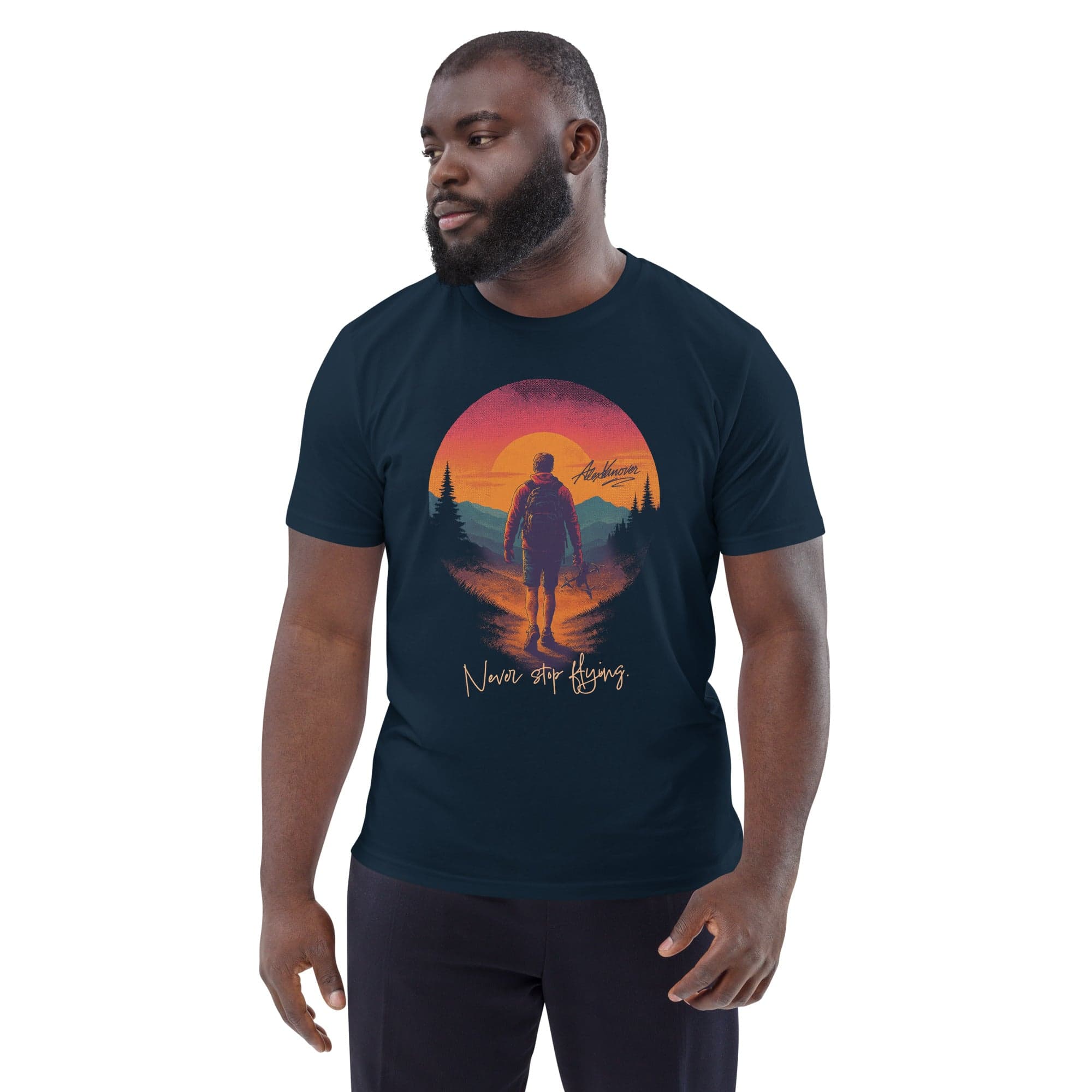 Never Stop Flying. - Alex Vanover Signature Tee for fpv drones 4
