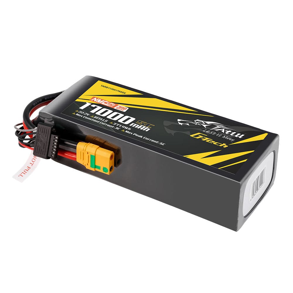 Tattu Semi-solid State 300Wh/kg 17000mAh 5C 22.2V 6S1P G-Tech Lipo Battery Pack with XT90S-F for fpv drones 1