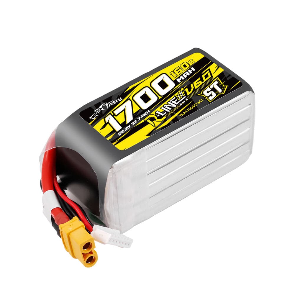 Tattu R-Line Version 6.0 1700mAh 22.2V 160C 6S1P Lipo Battery Pack With XT60 Plug for fpv drones 3