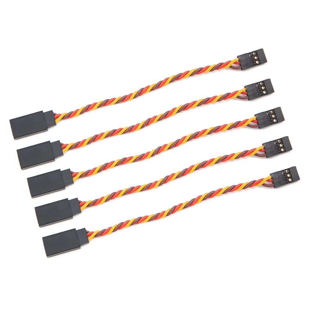 Male to Female Servo Extension Cable Twisted 22AWG - JR Style (5 pcs) - 60cm  for fpv drones 1