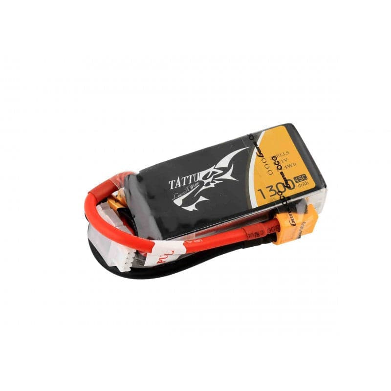 Tattu 1300mAh 3s 45-90c Lipo Battery Pack for fpv drones