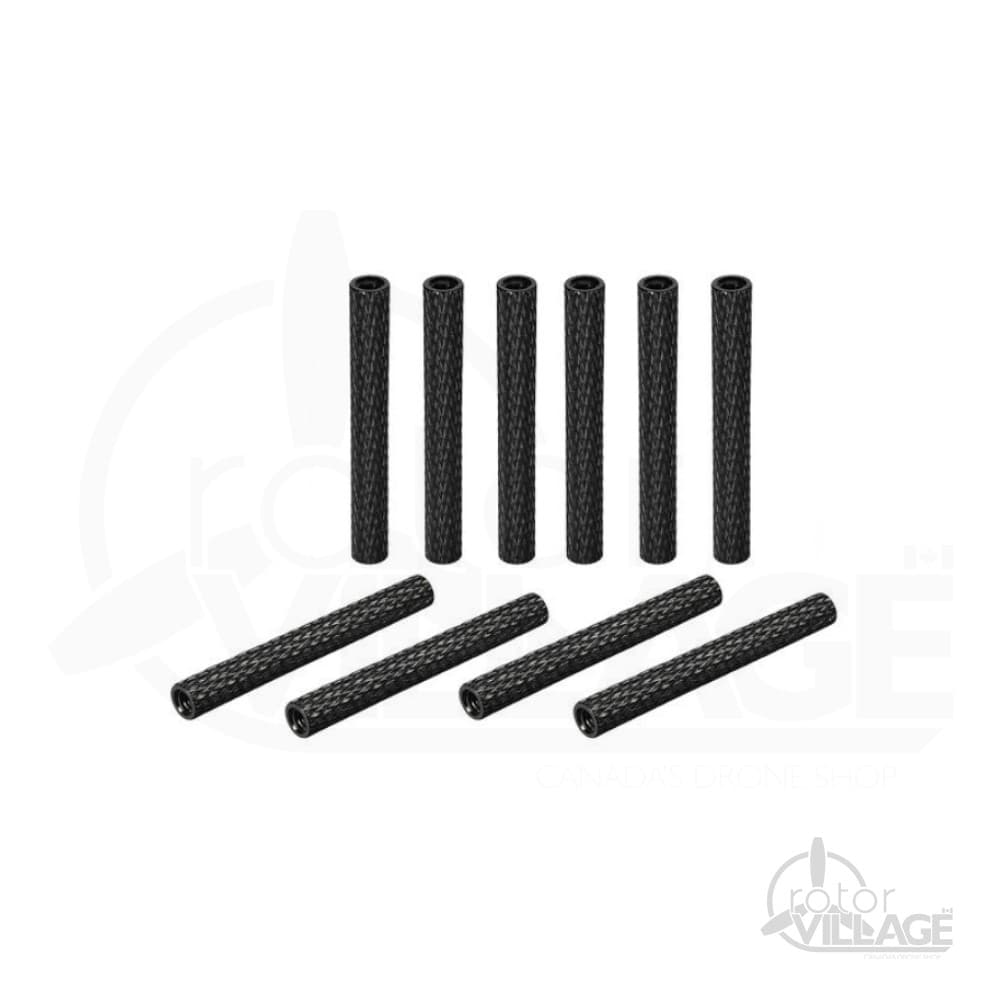 M2 x 25mm Knurled Black Textured Stand-off (10pk) for fpv drones 1